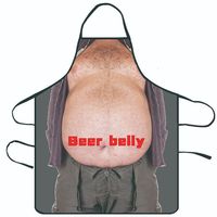 Tablier anti-salissure imperméable à l'eau imprimé en 3D facile à nettoyer Tablier de fête de cuisson design créatif drôle pour hommes et femmes