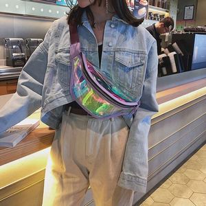 PAXDUN Stylish Ladies Holographic Crossbody Waist Bag Transparent PVC Laser Fanny <b>Pack</b> for Women - Product Image 3