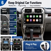 Autoradio Android 13 RoadNavi avec lecteur CD DSP pour Lexus GX400 460 2010-2020, CarPlay sans fil, 4G, 360