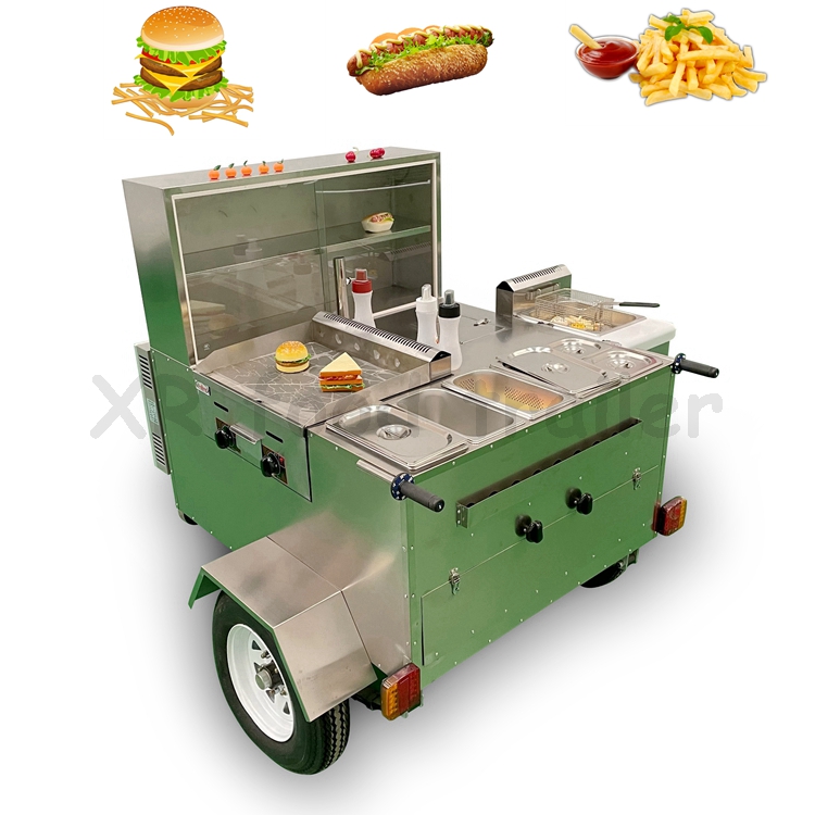 عربات رخيصة carrito de hot dogs عربة مقطورة للبيع كندا مع مقلاة ووعاء قلي عميق للبيع