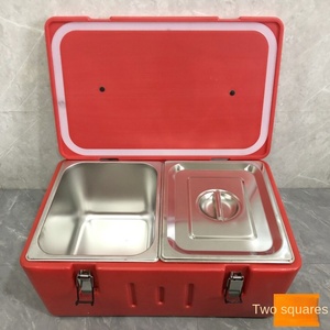 Caja Aislante Desmontable de Acero Inoxidable 201, Roja, para Mantener Alimentos Calientes o Fríos, con Capacidad de 24L - Product Image 2