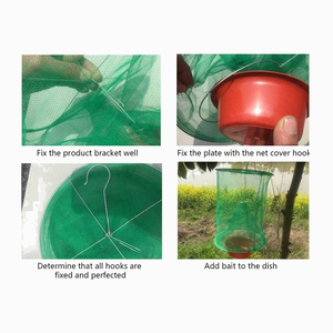 กับดักแมลงวันในสวนกรงแขวนพลาสติกตัวต่อตาข่ายจับเหยื่อ - Product Image 5