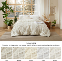 Ensemble de literie touffeté Boho confort de luxe pour la maison Ensemble de couette 3/4 pièces Jacquard de qualité supérieure pour une utilisation en toutes saisons