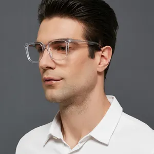 نظارات مضادة للضوء الأزرق نظارات بصرية مربعة جديدة من المصمم إطارات النظارات ذات الحجم الكبير من خلات الرجال والنساء