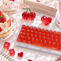 Lot de touches de clavier transparentes MCA en cristal coloré pour PC personnalisés, idéal pour une configuration de bureau esthétique ou comme cadeau