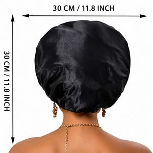 Customized Personnalisé Wholesale High Quality Night Sleep <b>Hair</b> Sleeping Designer Silk Satin <b>Bonnet</b> Femme - Product Image 5