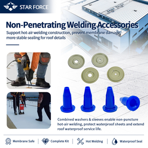 Kit Accessori per Membrana <span class=keywords><strong>Impermeabile</strong></span> TPO/PVC, Sistema di Fissaggio Isolante per Tetti Metallici Industriali Profilati - Product Image 5