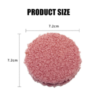 Miroir de maquillage portable en peluche bouclée mignonne, style Teddy, avec housse en peluche de dessin animé Kawaii, pour le maquillage quotidien des filles