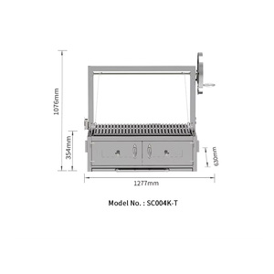 <span class=keywords><strong>Barbecue</strong></span> Asado Santa Maria à hauteur réglable <span class=keywords><strong>en</strong></span> acier inoxydable, au feu de bois, pour jardin, patio, restaurant extérieur - Product Image 2