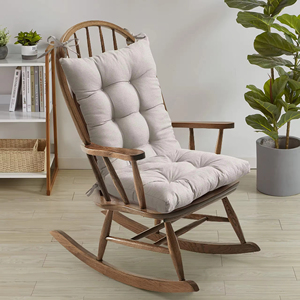 <span class=keywords><strong>Chaise</strong></span> à bascule en bois pour salon, avec coussins capitonnés de qualité supérieure et base antidérapante, pour le haut et le bas du fauteuil – Offre spéciale - Product Image 1