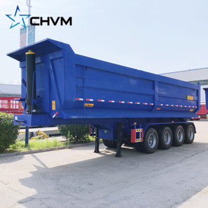 Ağır 3 aks tri-aks 30-100 ton u-tipi damperli damperli yarı römork kamyon son arka damper yarı römork satılık - Product Image 3