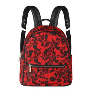 <span class=keywords><strong>Zaino</strong></span> da <span class=keywords><strong>Donna</strong></span> in Pelle PU Impermeabile con Doppia Tracolla, Stampa Mimetica <span class=keywords><strong>Blu</strong></span> Tribale, Borsa per Computer, MOQ 1 Pezzo - Product Image 3