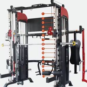 เครื่องฝึกซ้อมแบบมัลติฟังก์ชั่นสำหรับยิมเชิงพาณิชย์  พร้อมแท่นวางสควอท และเครื่องสมิธแมชชีน - Product Image 6