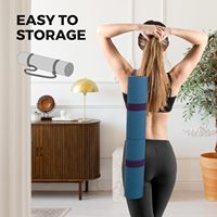 Tapis de yoga AeroMara en PU, 5 mm d'épaisseur, antidérapant, absorbant la transpiration, large tapis de fitness et de danse, 183x68 cm, 3 kg, certifié CE pour la Chine