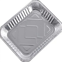 Plateau en aluminium jetable de 4900 ml, grand format, résistant au four, pour rôtir la dinde, idéal pour les barbecues et la restauration