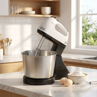 Robot pâtissier électrique multifonctionnel 7 vitesses 380W en acier inoxydable avec bol mélangeur, pour usage domestique