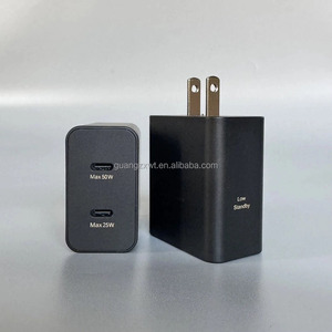 Accessoires pour téléphone portable USB C, <span class=keywords><strong>chargeur</strong></span> mural noir/blanc 50W+25W double port EP-T5020, adaptateur secteur 50W <span class=keywords><strong>Duo</strong></span> pour <span class=keywords><strong>Samsung</strong></span> S26 Ultra - Product Image 1