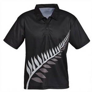 Polo de Punto Negro de Secado Rápido para Hombre, Manga Corta, Estampado, Deportivo, Informal, Antiarrugas, Ropa Deportiva de Verano, Ropa de Moda - Product Image 4