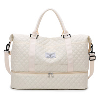 Sac de voyage haut de gamme transfrontalier avec séparation sec-humide, organisateur de voyage d'affaires, sac bandoulière sport unisexe grande capacité en tissu Oxford pour la gym