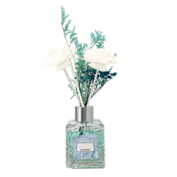 Diffuser de Parfum d'Ambiance Personnalisé Sans Flamme 50 ml – Assainisseur d'Air avec Fleurs Séchées et Huiles Essentielles – Diffuseur à Bâtonnets