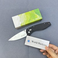 Couteau de poche 621AR Sharp à lame épaisse, manche G10 noir, couteau de camping, couteau de survie pliant à pointe tombante avec clip ceinture pour activités de plein air