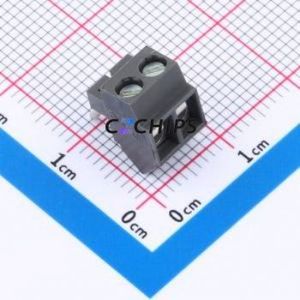 934-DS/02 Screw Terminal Block Through hole Component (THT)P=3.5mm Connector 1x2P 3.5mm Gray Right Angle Insert - Product Image 1