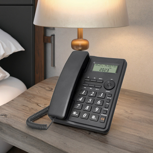 Khách sạn phòng khách phòng tắm văn phòng điện tiết kiệm DTMF/FSK người gọi ID tương thích 16 chữ số LCD hiển thị Analog điện thoại - Product Image 6