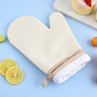 Gants en silicone et coton résistants à la chaleur, motif diamant, anti-brûlure, couleur kaki, pour four et micro-ondes
