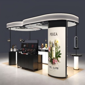 <span class=keywords><strong>Vitrina</strong></span> de Pared para Cosméticos de Alta Gama BX, Exhibidor de Vidrio de Lujo con Luces LED - Product Image 5