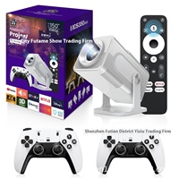 Projecteur intelligent 4K Android 11 HD HY300/X10/HY320/S40/HCS350 avec 2 Go de RAM, machine de jeu portable pour home cinéma, lampes LED LCD, États-Unis Batterie
