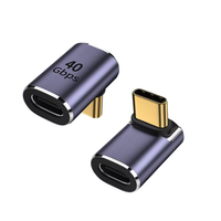 Adaptador Extensor USB C de 90 Grados, Tipo C Macho a Hembra, Transferencia de Datos de 40 Gbps, Video 8K, para Teléfono y Portátil