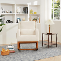 Tissu nordique minimaliste café chaise longue en bois Accent chaises de loisirs fauteuil meubles de bureau à domicile chaise de canapé simple