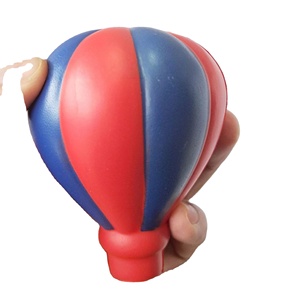Ballon en mousse en forme de montgolfière avec impression de logo personnalisé, jouet anti-stress souple et compressible pour la promotion - Product Image 1