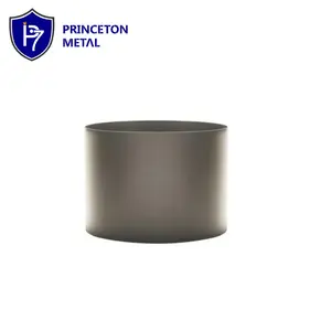 Maceta alta de Metal con recubrimiento en polvo decorativo de aluminio, maceta negra de aluminio de gran tamaño para exteriores para Proyectos