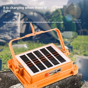 Đèn LED sạc lại IP65, Đèn pha năng lượng mặt trời LED 300 watt, Thích hợp cho sân vườn, cắm trại ngoài trời, quầy hàng chợ đêm và các loại đèn ABS khác - Product Image 2