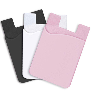 Custom Logo Printed Adhesive Back Silicone Phone Card Holder Credit Card Pocket for Business Campaign Corporate Promotional Gift - Product Image 3