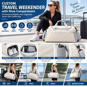 Bolsa de Viaje Personalizada con Compartimento para Zapatos, Organizador Profesional de Equipo Deportivo, Bolsa Deportiva de Gimnasio - Product Image 1