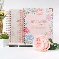 Carnet de Prières Chrétien Personnalisé en Gros pour Femmes, Cahier d'Étude Biblique Inspirant, Reliure Spirale, Écologique, 100g, Cadeau Premium