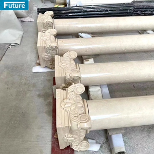 Đảng trang trí trụ cột cột màu be đá cẩm thạch cột hiện đại Roman trụ cột cho sảnh khách sạn trang trí biệt thự trang trí cửa - Product Image 3