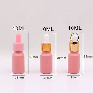 luxury serum bottle push button cosmetics 15ml 30ml plastic pink dropper