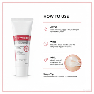 Crème éclaircissante intensive à la vitamine C, traitement masque visage, formule à action rapide, élimination des taches brunes, éclaircissement du teint, échantillon 40 ml - Product Image 6