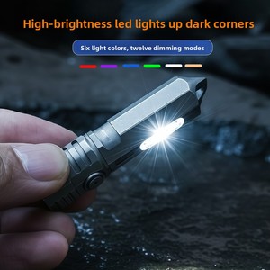 <span class=keywords><strong>Mini</strong></span> lampe torche EDC en alliage de titane TC4, cinq couleurs, chargement magnétique Type-C, design ultra-fin, 350+ lumens, barre de levier, <span class=keywords><strong>violet</strong></span>, IP20 - Product Image 4