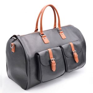 Free Sample Custom Luxury Multi Functional <b>Wedding</b> <b>Dresses</b> <b>Storage</b> Protector Leather Convertible Duffel Garment Suit <b>Bags</b> for - Product Image 2