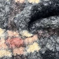 Tissu polaire Teddy imprimé 320 g/m², 100 % polyester, tissu polaire Sherpa bouclé, matière peluche douce pour vêtements d'hiver et vestes