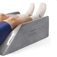 Coussin de jambe personnalisé en mousse à mémoire de forme avec rainures en W, housse en velours tricoté, écologique, portable, amovible, lavable, certifié OEKO-TEX