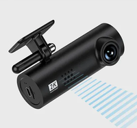 Caméra de tableau de bord compacte CPT DVR 2K pour voiture, 1296P HD, contrôle mobile WiFi, objectif unique, enregistrement en boucle automatique, boîte noire 12V, 150-180°