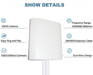 Antena Painel Omni 4G LTE Vertical de Alto Ganho 11dBi à Prova d'Água 698-2700MHz para Estação Base - Product Image 4