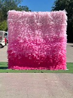 H382 Rose blanche et hortensia, fleur artificielle en tissu renforcé simulé, décorations murales florales pour mariage
