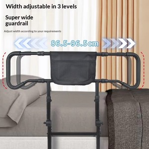 Width Adjustable Foldable Bedside Assist Bar Stretchable Bed Support Frame For Senior Daily Assistance - Product Image 6