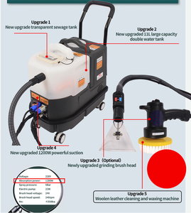 Máquina de Limpieza de Alfombras y Sofás Comerciales Eléctrica de Plástico CX-11, Extractor de Agua Fría 3 en 1 con Cable de 12 m, Nueva - Product Image 3
